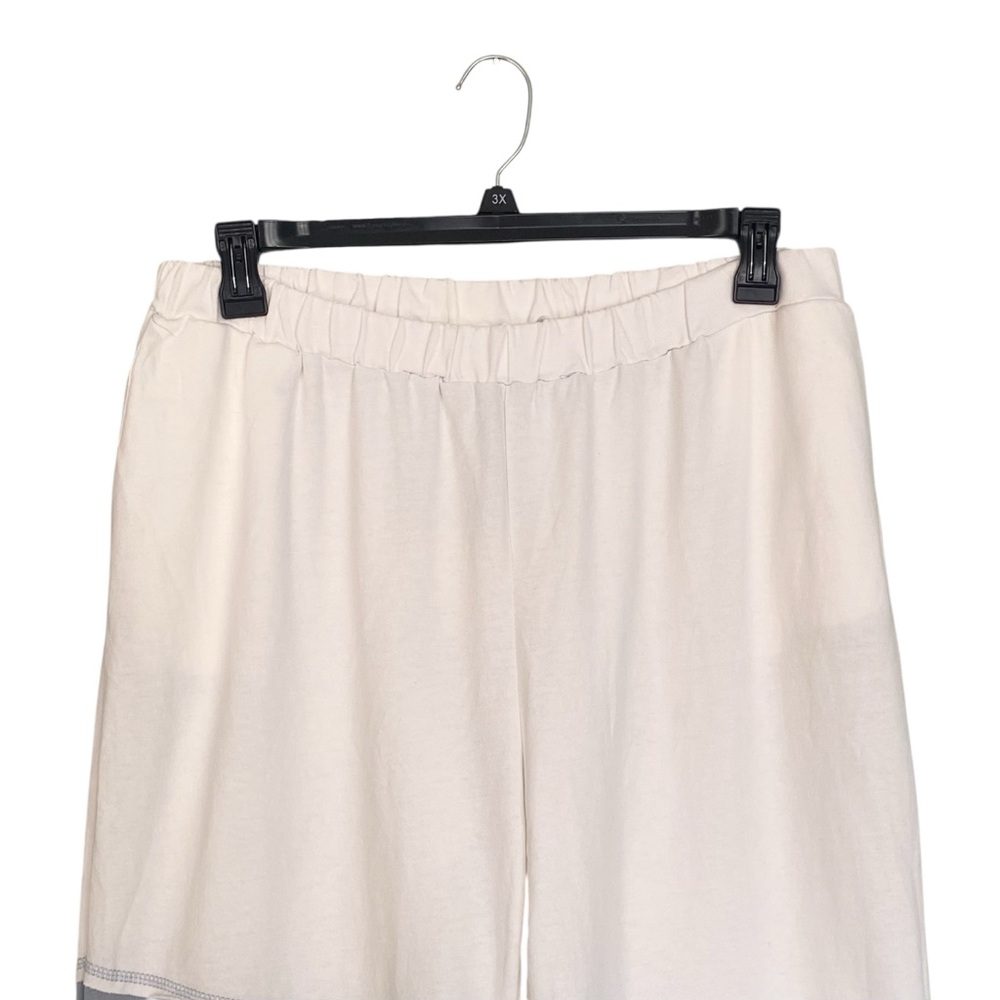Umgee Colorblock Wide Leg Elastic Waist Pants Cotton NWT Womens Plus Size 2XL - Picture 3 of 9